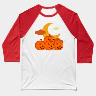 Pumpkin Moon Baseball T-Shirt